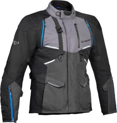 IXON EDDAS X - DRY ANTRACITE BLU TG M,Giacca Impermeabile IXON